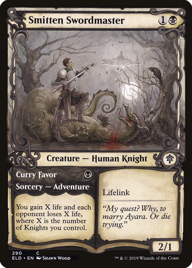 Smitten Swordmaster (Showcase) 290 card from Throne of Eldraine