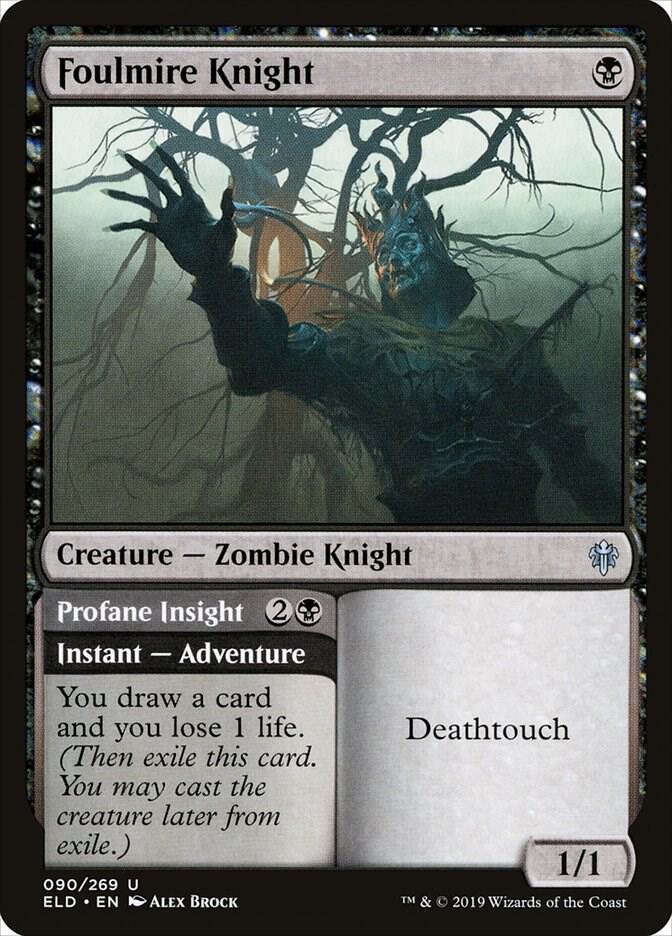 Foulmire Knight 90 card from Throne of Eldraine