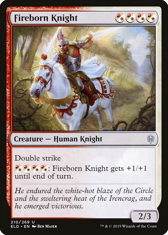 Fireborn Knight 210 card from Throne of Eldraine