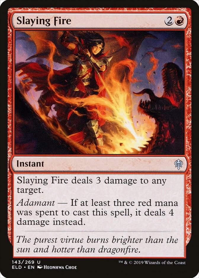 Slaying Fire 143 card from Throne of Eldraine