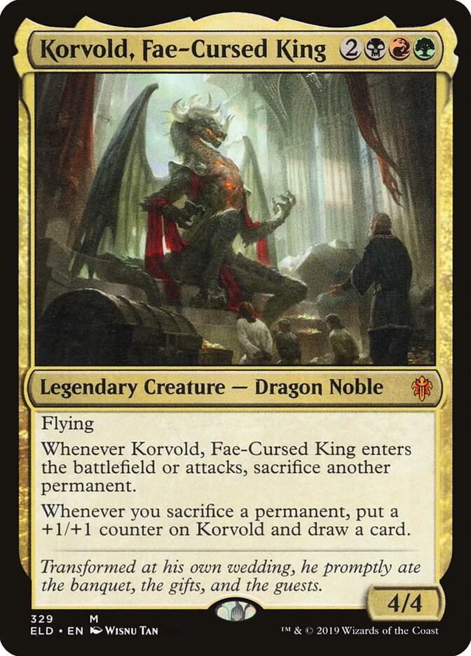 Korvold, Fae-Cursed King 329 card from Throne of Eldraine