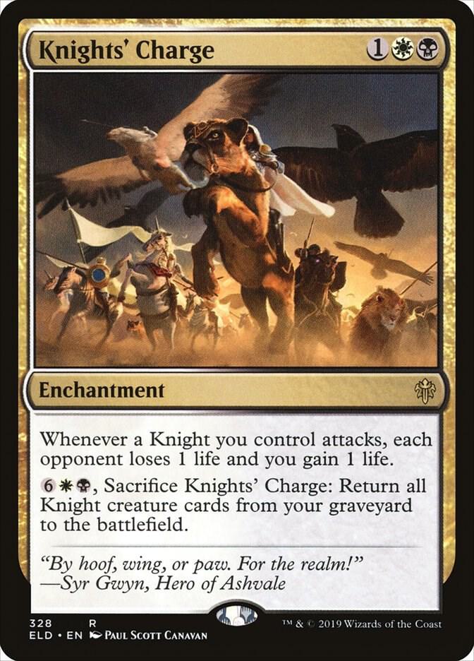 Knights' Charge 328 card from Throne of Eldraine