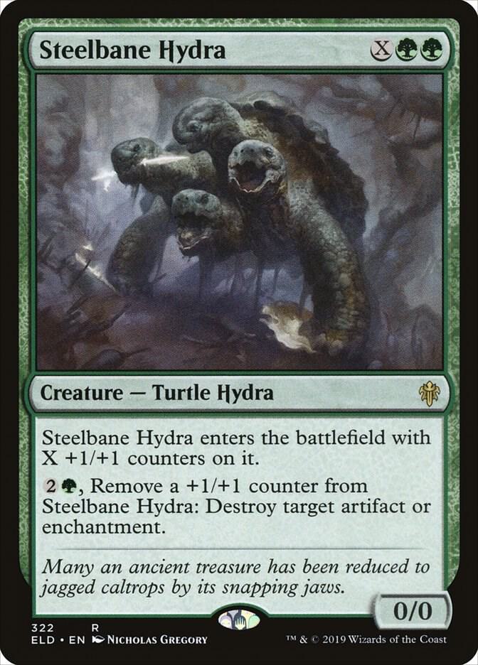 Steelbane Hydra 322 card from Throne of Eldraine