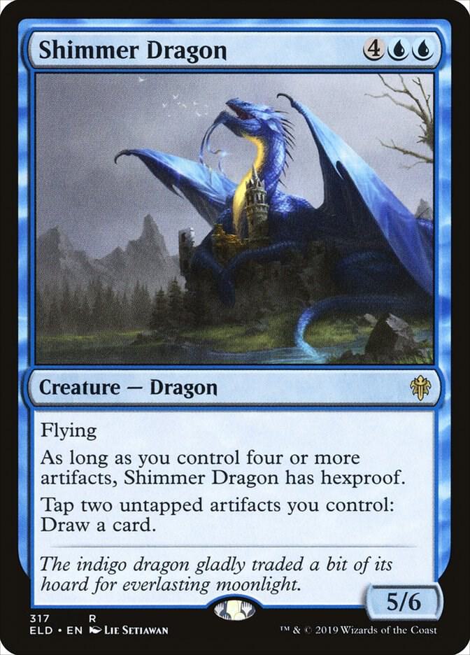 Shimmer Dragon 317 card from Throne of Eldraine
