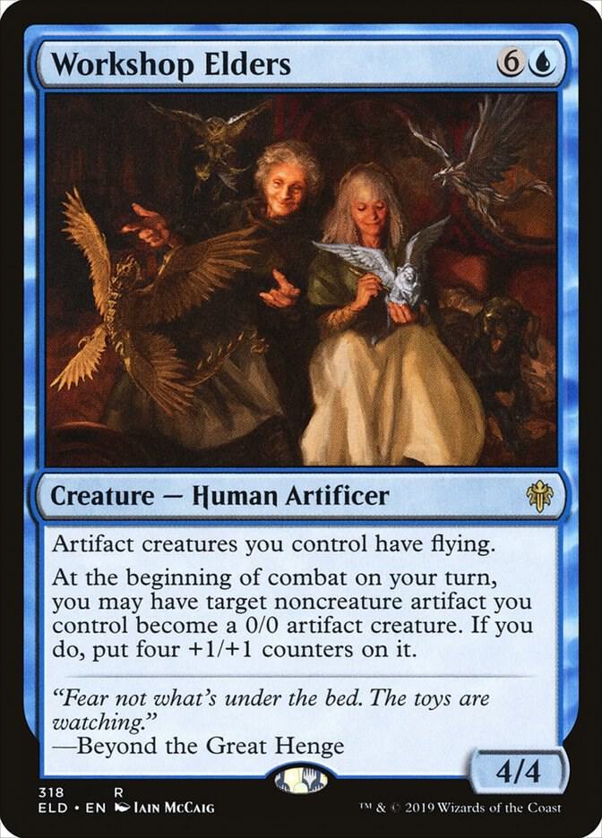 Workshop Elders 318 card from Throne of Eldraine