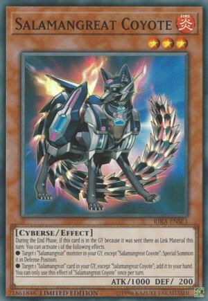 Salamangreat Coyote RIRA-ENSE1 card from Rising Rampage