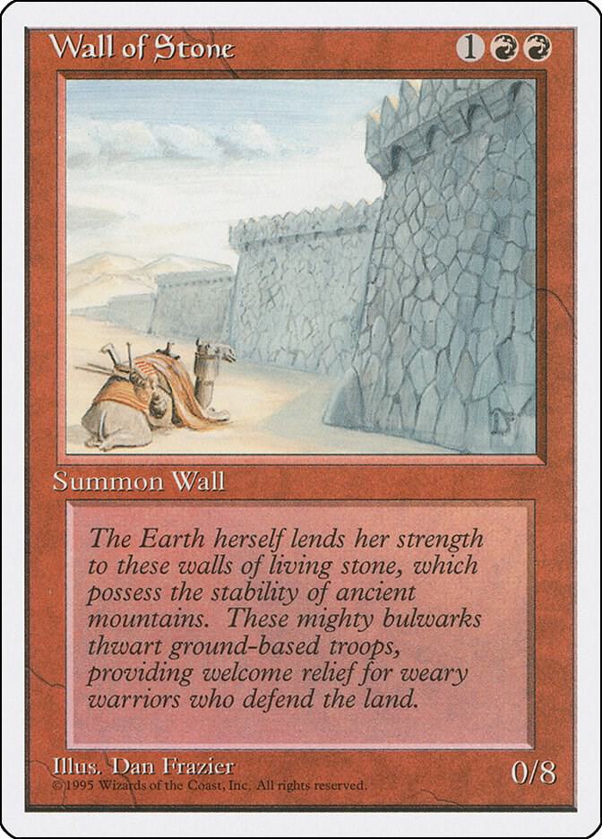 Wall of Stone card from Fourth Edition