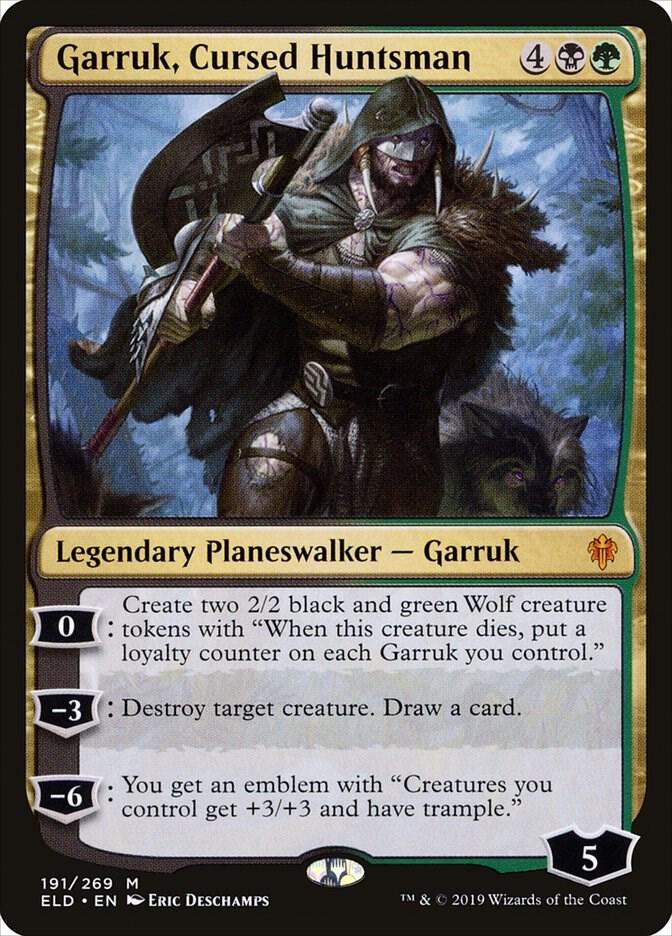 Garruk, Cursed Huntsman 191 card from Throne of Eldraine