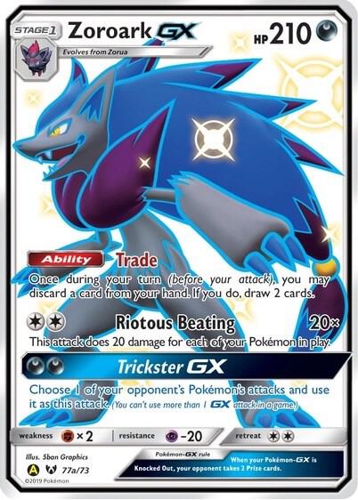Zoroark GX - 77a/73 077a/073 card from Alternate Art Promos