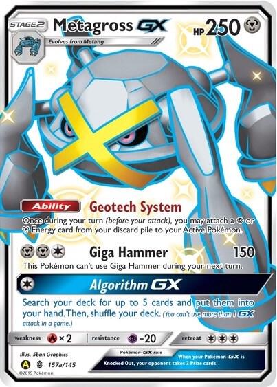 Metagross GX 157a/145 card from Alternate Art Promos