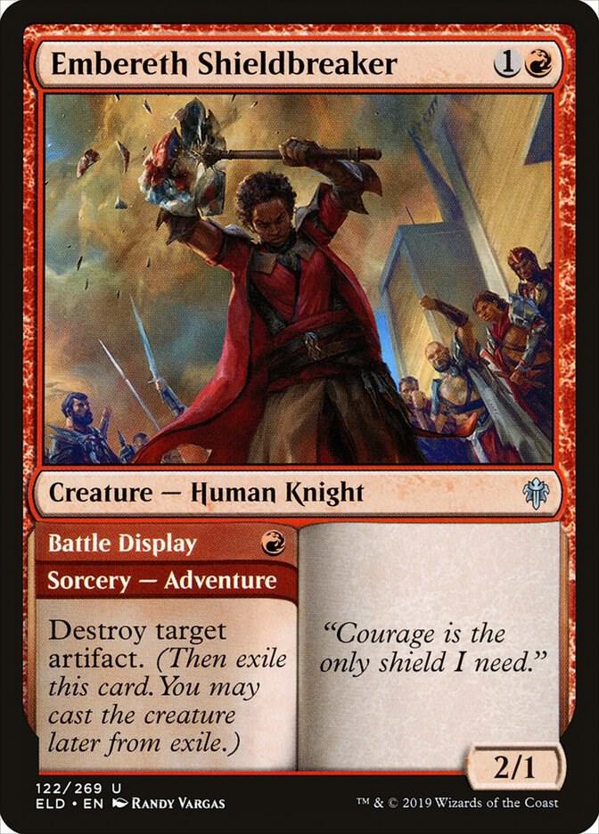 Embereth Shieldbreaker 122 card from Throne of Eldraine