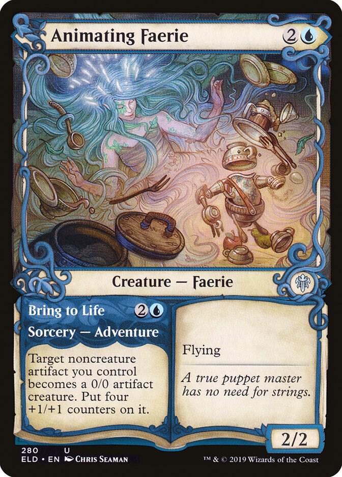 Animating Faerie (Showcase) 280 card from Throne of Eldraine