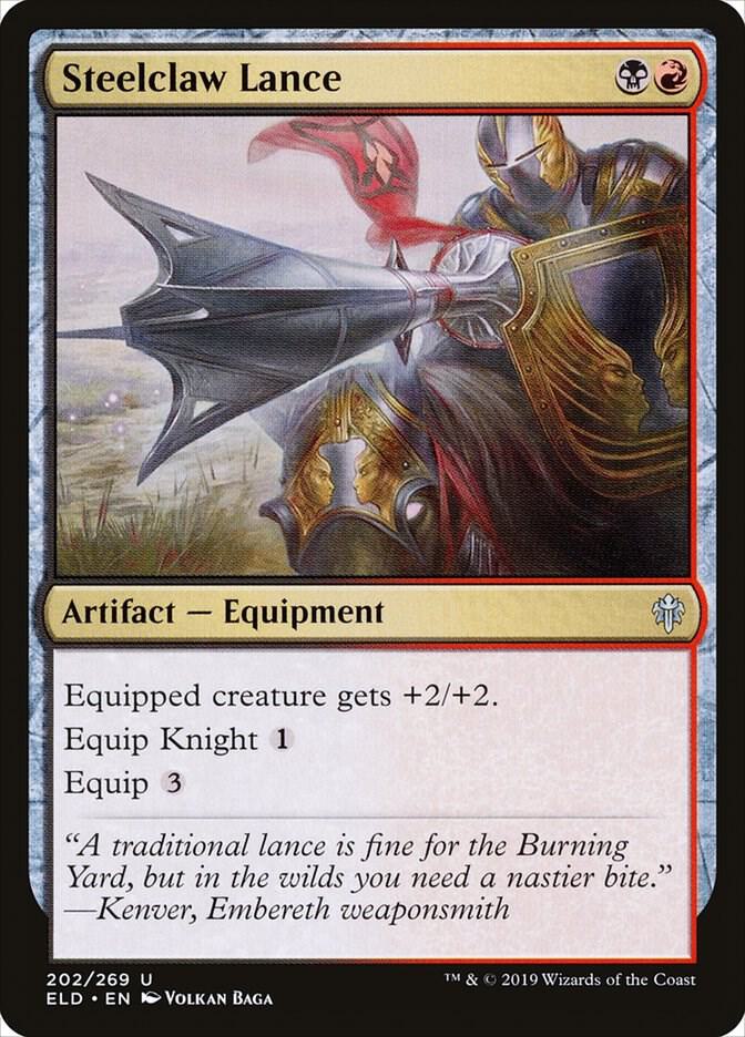 Steelclaw Lance 202 card from Throne of Eldraine