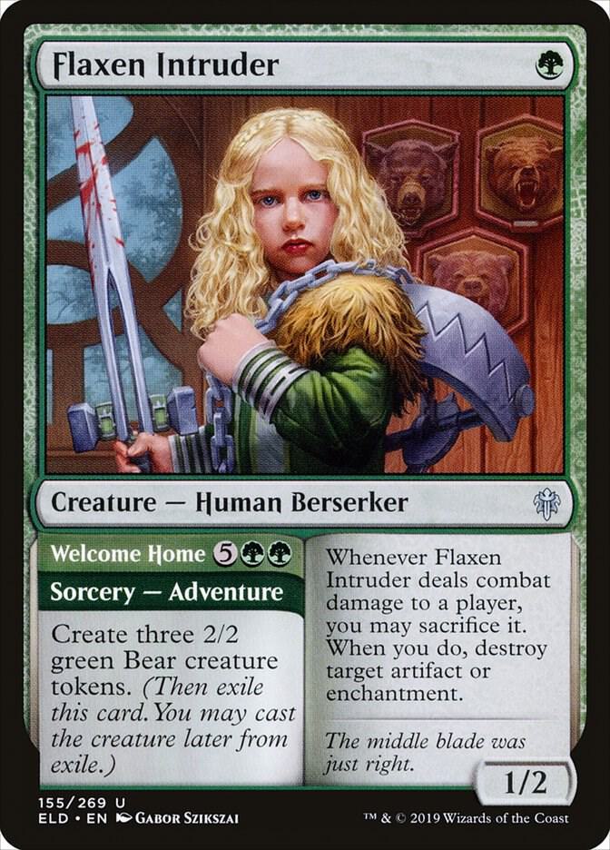 Flaxen Intruder 155 card from Throne of Eldraine