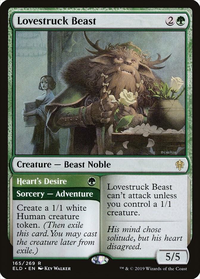 Lovestruck Beast 165 card from Throne of Eldraine