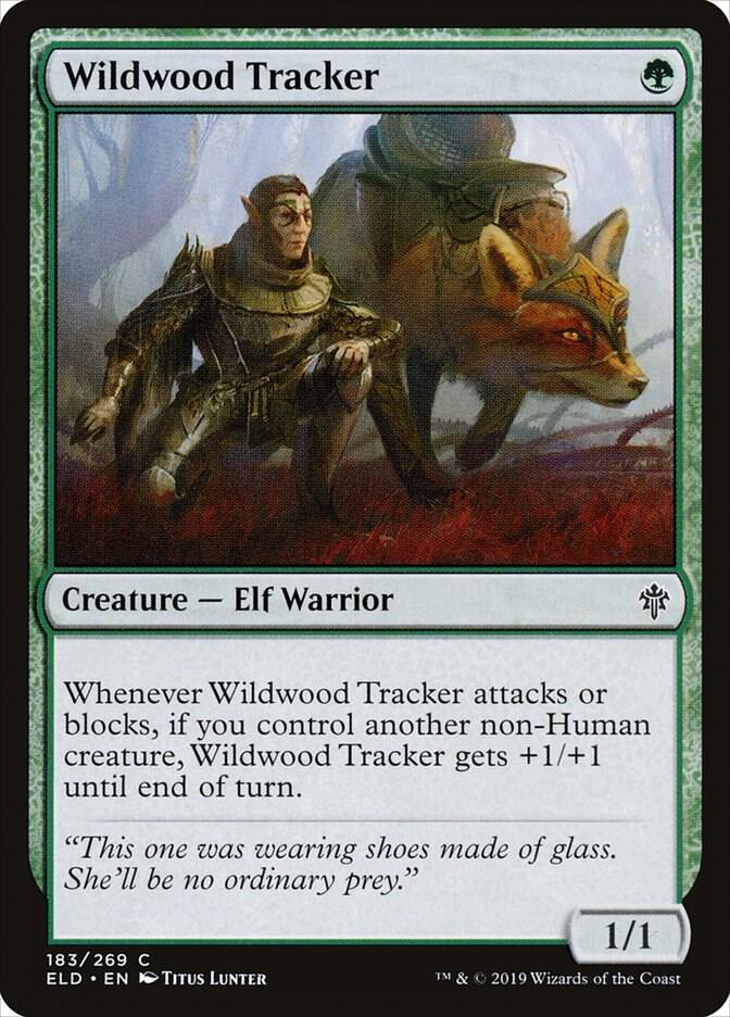 Wildwood Tracker 183 card from Throne of Eldraine