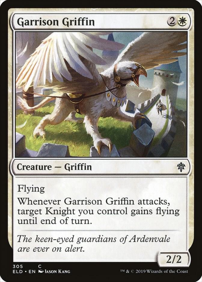 Garrison Griffin 305 card from Throne of Eldraine