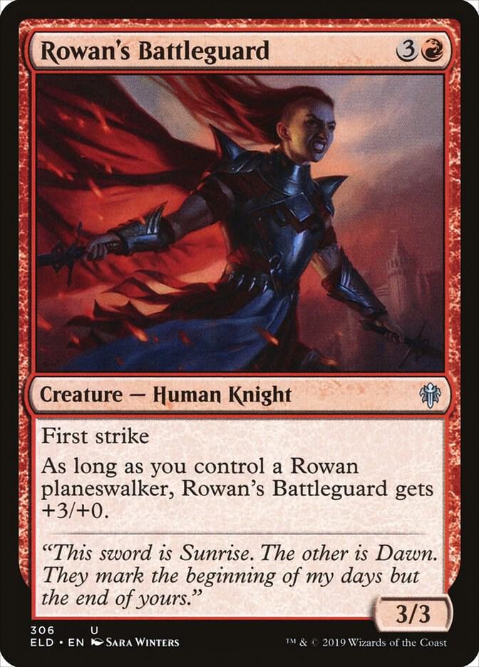 Rowan's Battleguard 306 card from Throne of Eldraine