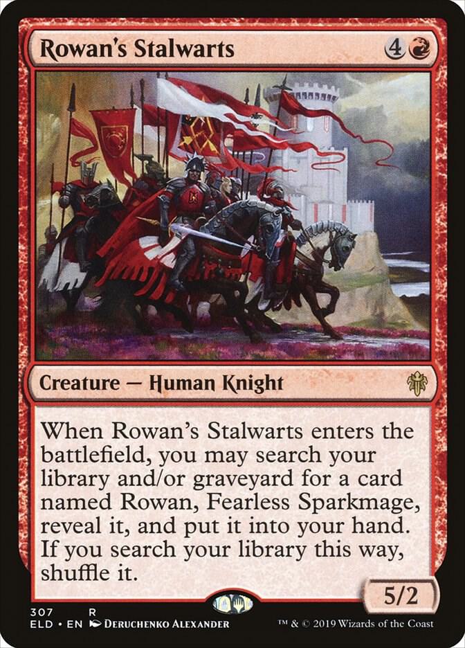 Rowan's Stalwarts 307 card from Throne of Eldraine