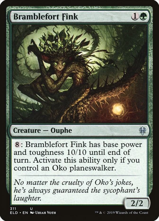 Bramblefort Fink 311 card from Throne of Eldraine