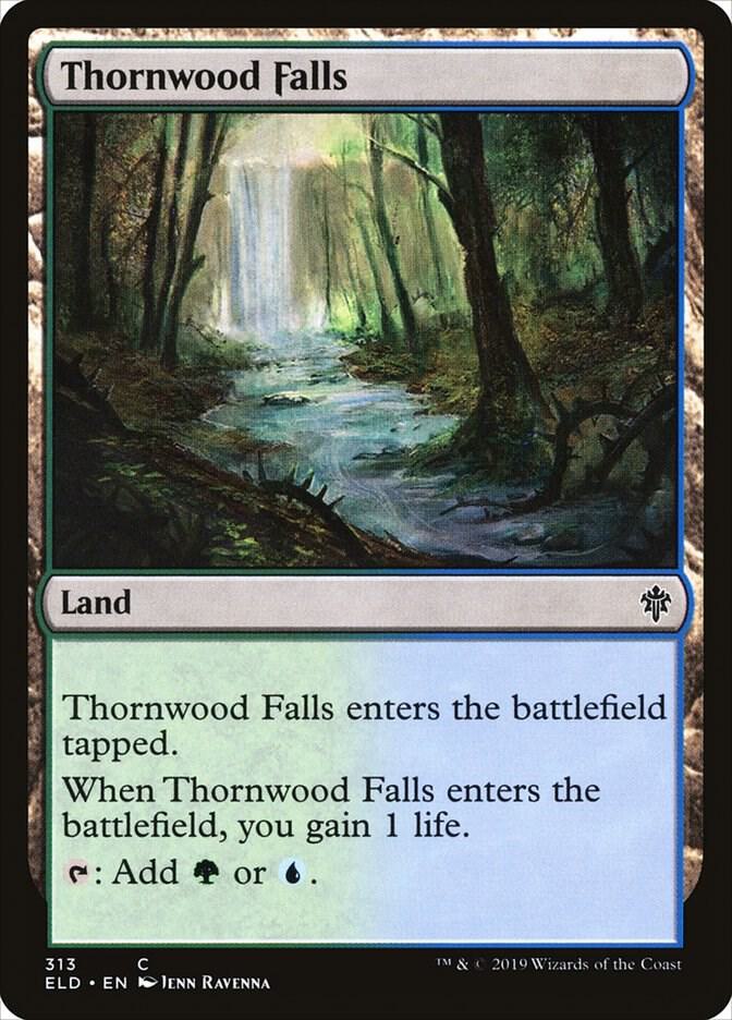 Thornwood Falls 313 card from Throne of Eldraine