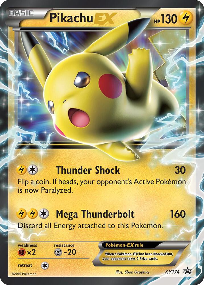 Pikachu EX XY174 card from Jumbo Cards