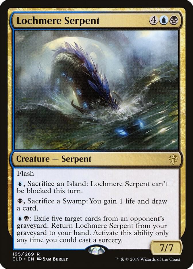 Lochmere Serpent 195 card from Throne of Eldraine