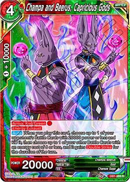 Champa and Beerus, Capricious Gods DB1-088 card from Draft Box 04 - Dragon Brawl