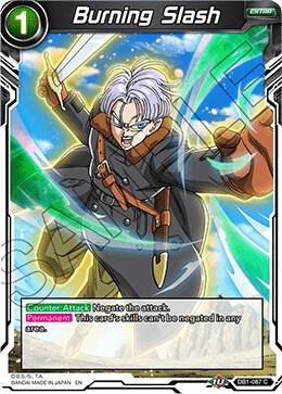 Burning Slash DB1-087 card from Draft Box 04 - Dragon Brawl