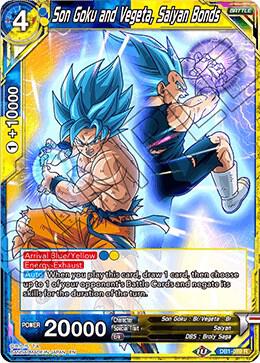 Son Goku and Vegeta, Saiyan Bonds DB1-089 card from Draft Box 04 - Dragon Brawl