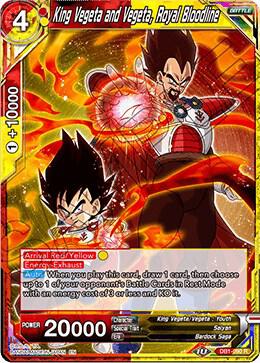 King Vegeta and Vegeta, Royal Bloodline DB1-090 card from Draft Box 04 - Dragon Brawl