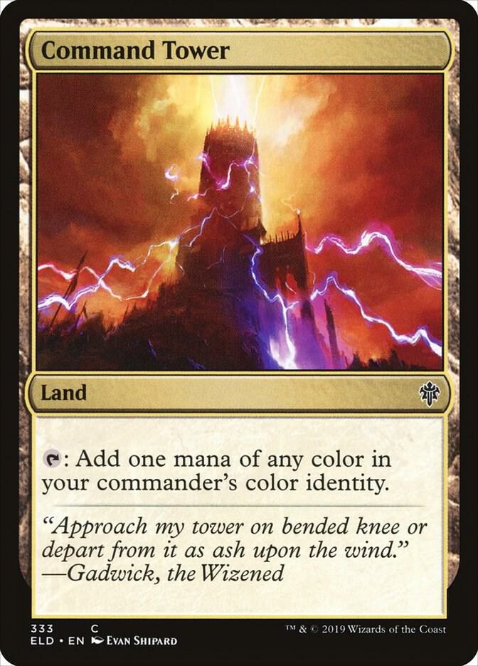 Command Tower 333 card from Throne of Eldraine