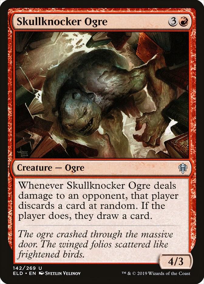 Skullknocker Ogre 142 card from Throne of Eldraine