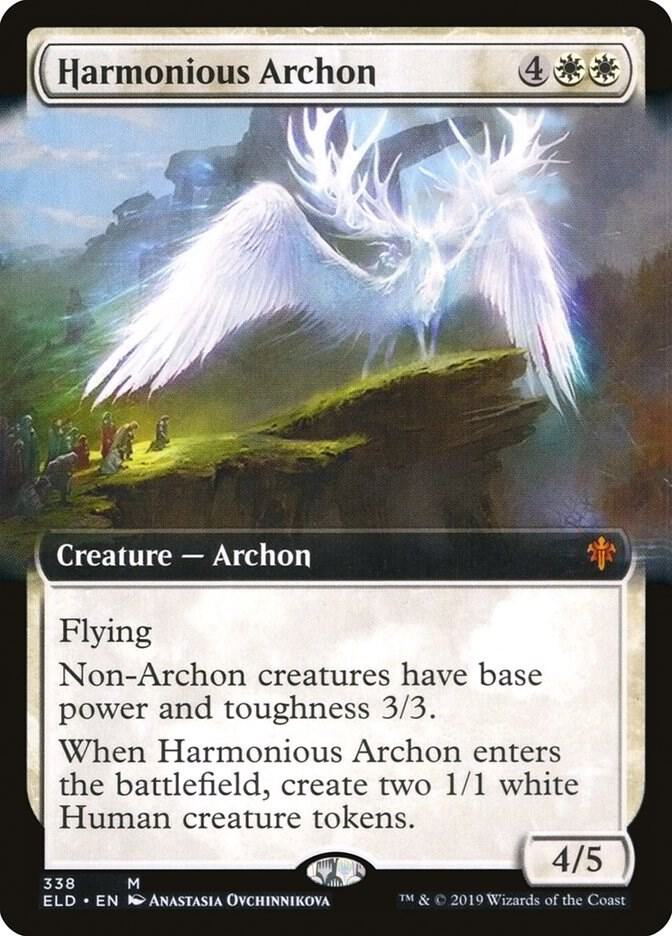 Harmonious Archon (Extended Art) 338 card from Throne of Eldraine