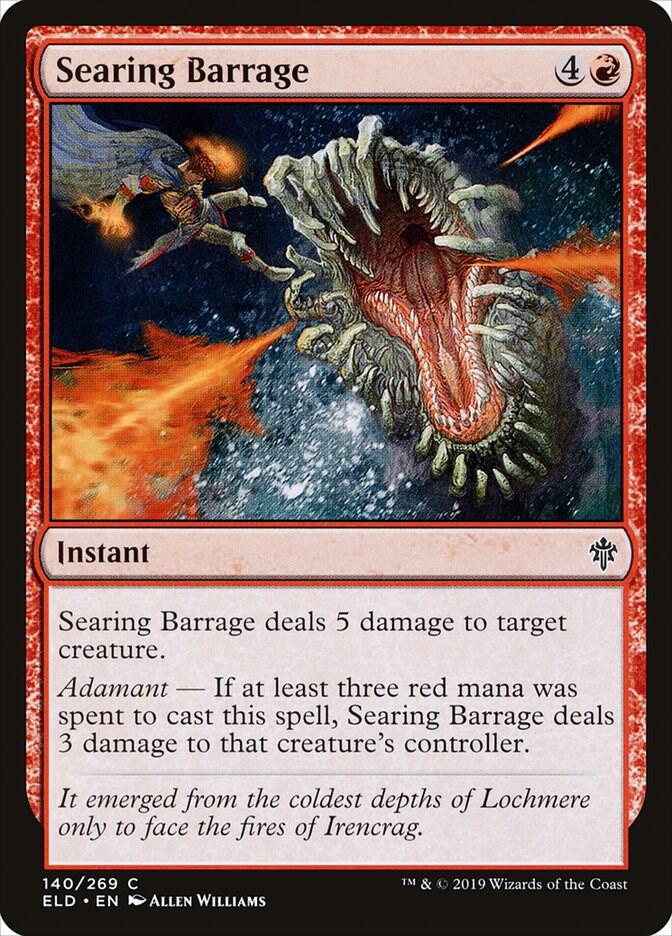 Searing Barrage 140 card from Throne of Eldraine
