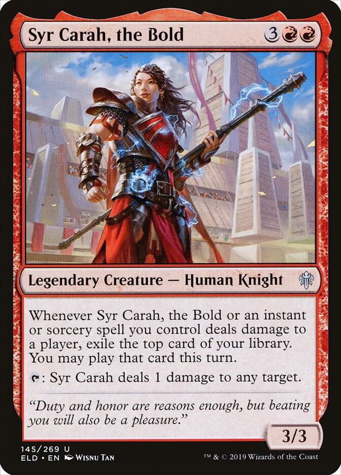 Syr Carah, the Bold 145 card from Throne of Eldraine