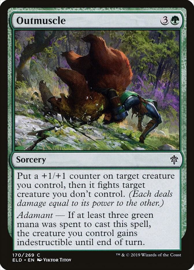Outmuscle 170 card from Throne of Eldraine