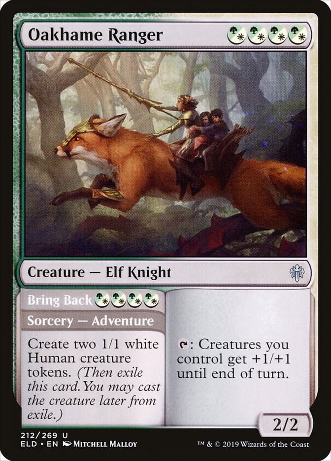 Oakhame Ranger 212 card from Throne of Eldraine