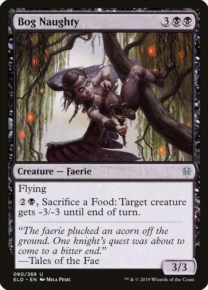 Bog Naughty 80 card from Throne of Eldraine