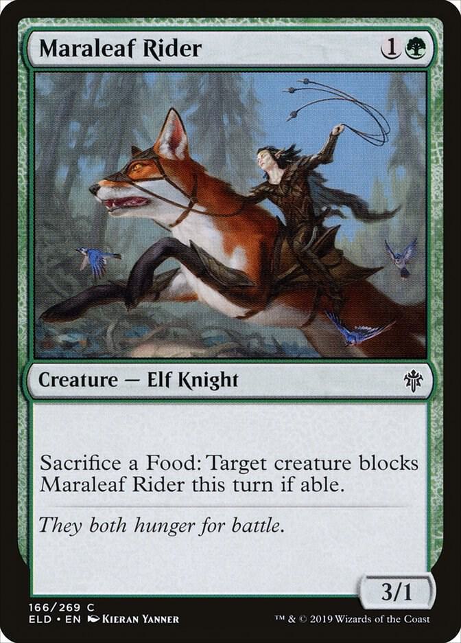 Maraleaf Rider 166 card from Throne of Eldraine