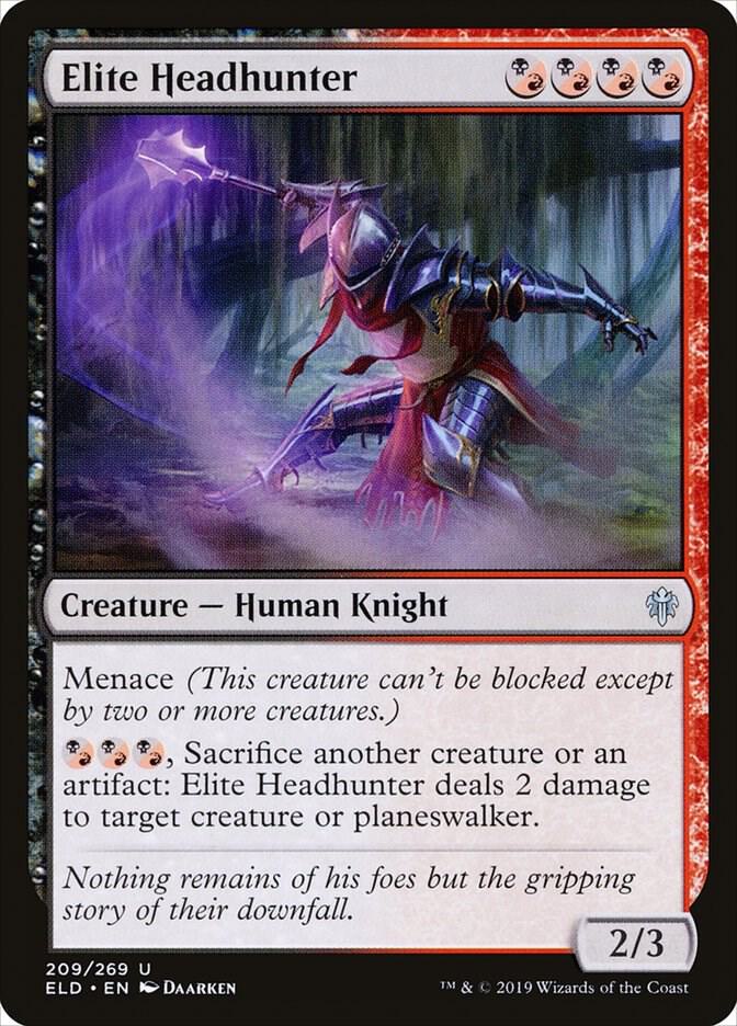 Elite Headhunter 209 card from Throne of Eldraine