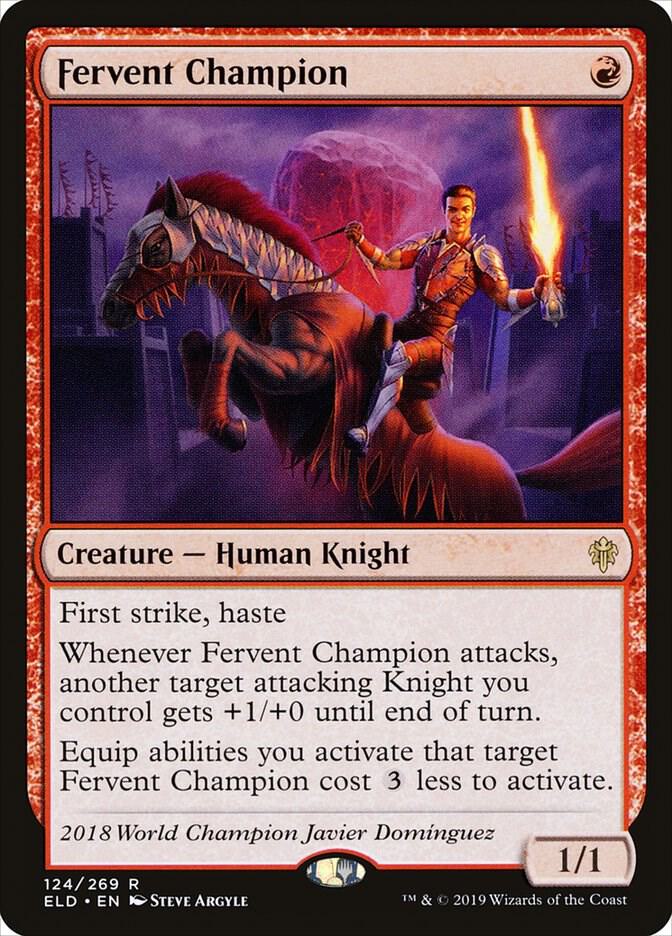 Fervent Champion 124 card from Throne of Eldraine