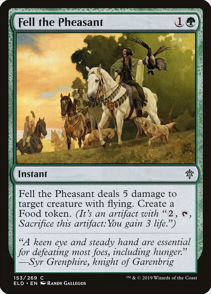 Fell the Pheasant 153 card from Throne of Eldraine