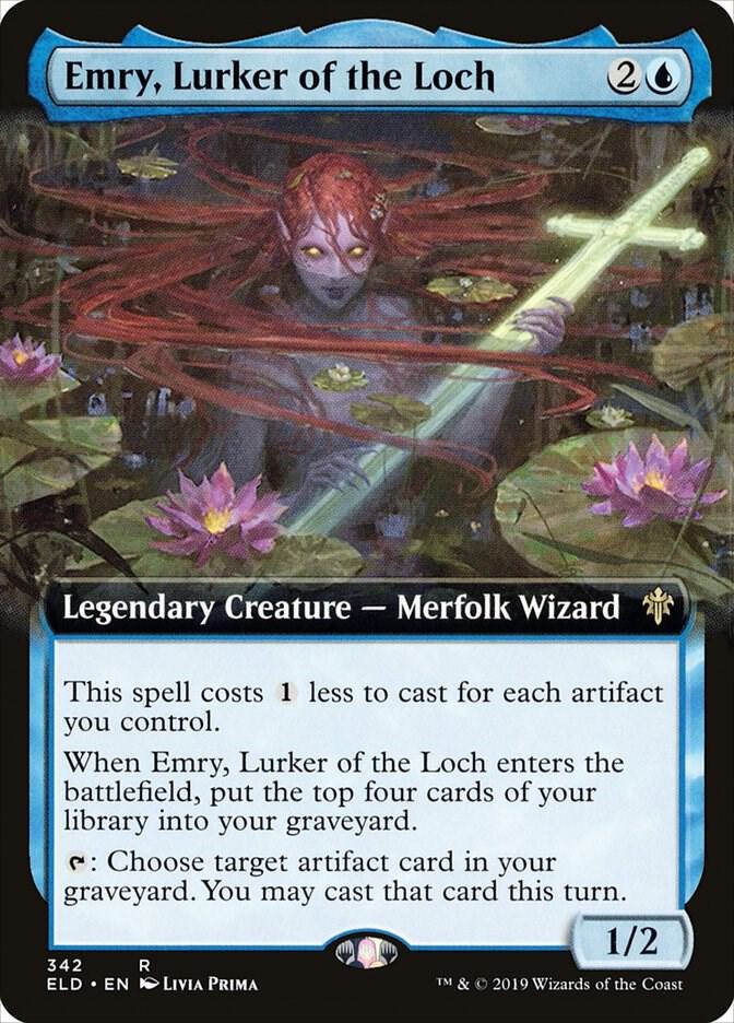 Emry, Lurker of the Loch (Extended Art) 342 card from Throne of Eldraine