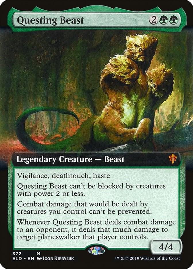Questing Beast (Extended Art) 372 card from Throne of Eldraine
