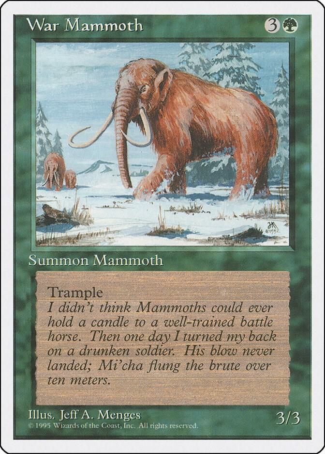 War Mammoth card from Fourth Edition
