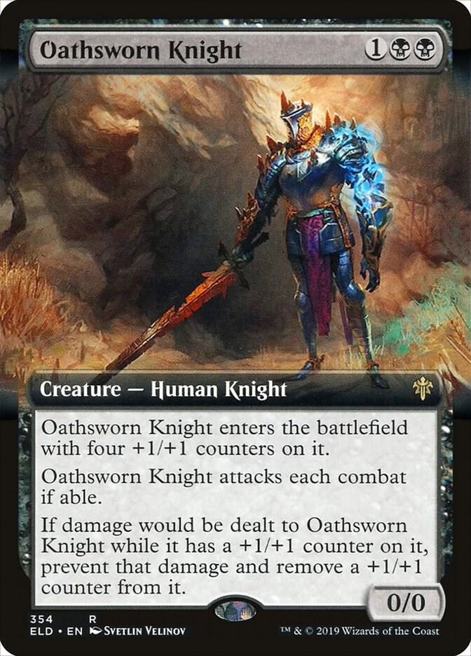 Oathsworn Knight (Extended Art) 354 card from Throne of Eldraine