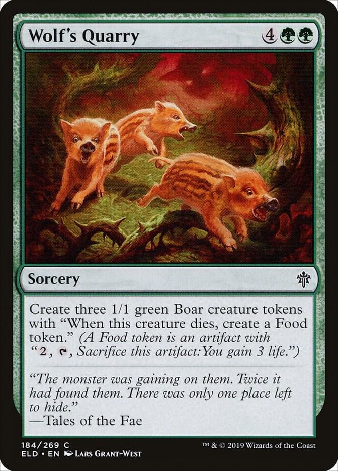 Wolf's Quarry 184 card from Throne of Eldraine