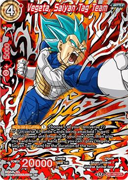 Vegeta, Saiyan Tag Team DB1-094 card from Draft Box 04 - Dragon Brawl