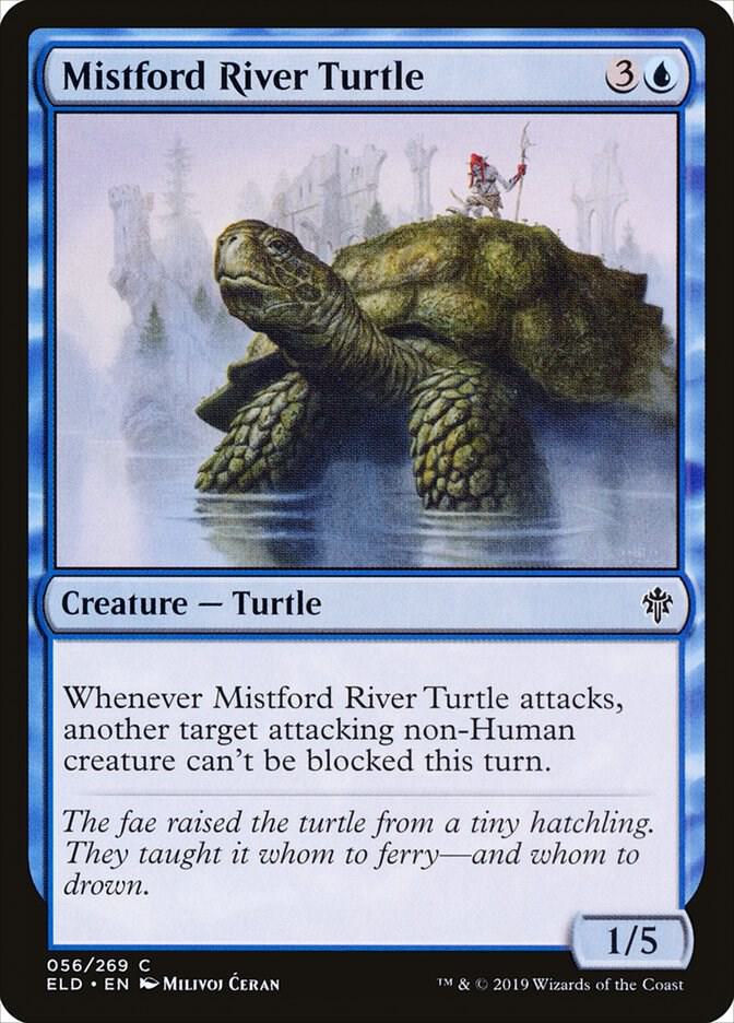 Mistford River Turtle 56 card from Throne of Eldraine